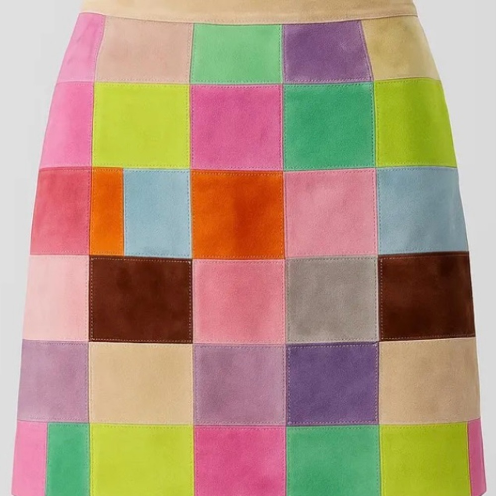 Isaac Mizrahi Vintage 2000 Colorful Patchwork A-Line Skirt - Picture 2 of 8